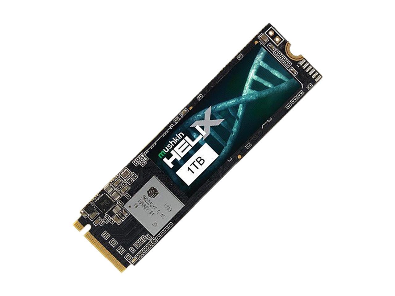 Mushkin Helix-L M.2 2280 1TB PCIe Gen3 x4 NVMe 1.3 3D TLC Internal Solid State Drive (SSD) MKNSSDHL1TB-D8