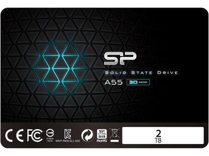 Silicon Power Ace A55 2.5" 2TB SATA III 3D TLC Internal Solid State Drive (SSD) SP002TBSS3A55S25