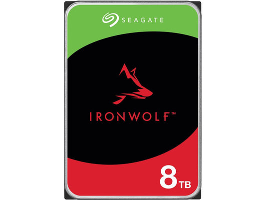 Seagate IronWolf 8TB NAS Hard Drive 7200 RPM 256MB Cache SATA 6.0Gb/s CMR 3.5" Internal HDD for RAID Network Attached Storage ST8000VN004-NE