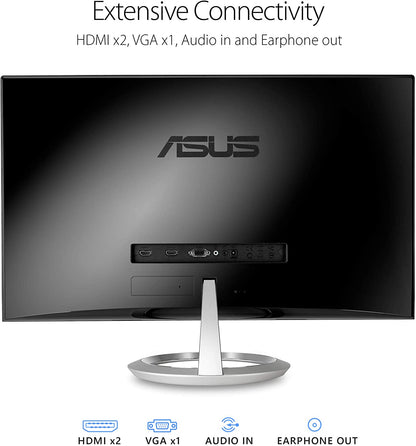 ASUS Designo 27" Full HD 1920x1080 2xHDMI VGA Built-in Speakers Frameless Low Blue Light Asus Eye Care Widescreen Backlit LED IPS Monitor MX279HS