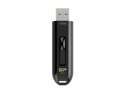 128GB Silicon Power Blaze B21 USB3.1 Flash Drive Black w/ Sliding USB Connector