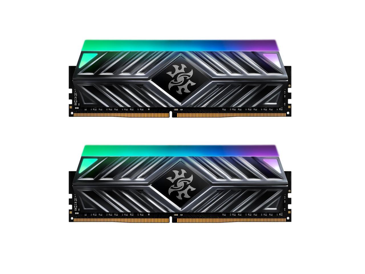XPG SPECTRIX D41 RGB Desktop Memory: 16GB (2x8GB) DDR4 3200MHz CL16 Tungsten Grey