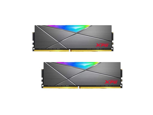 XPG SPECTRIX D50 RGB Desktop Memory: 16GB (2x8GB) DDR4 4133MHz CL19 GREY
