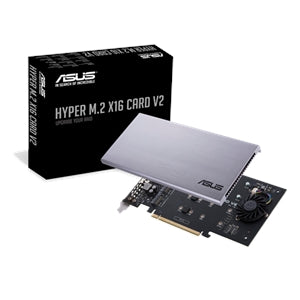 ASUS Hyper M.2 x16 Gen 4 Card (PCIe 4.0/3.0) Supports four NVMe M.2 (2242/2260/2280/22110) Devices up to 256 Gbps for AMD TRX40/X570 PCIe 4.0 NVMe RAID and Intel Platform RAID-on-CPU Functions
