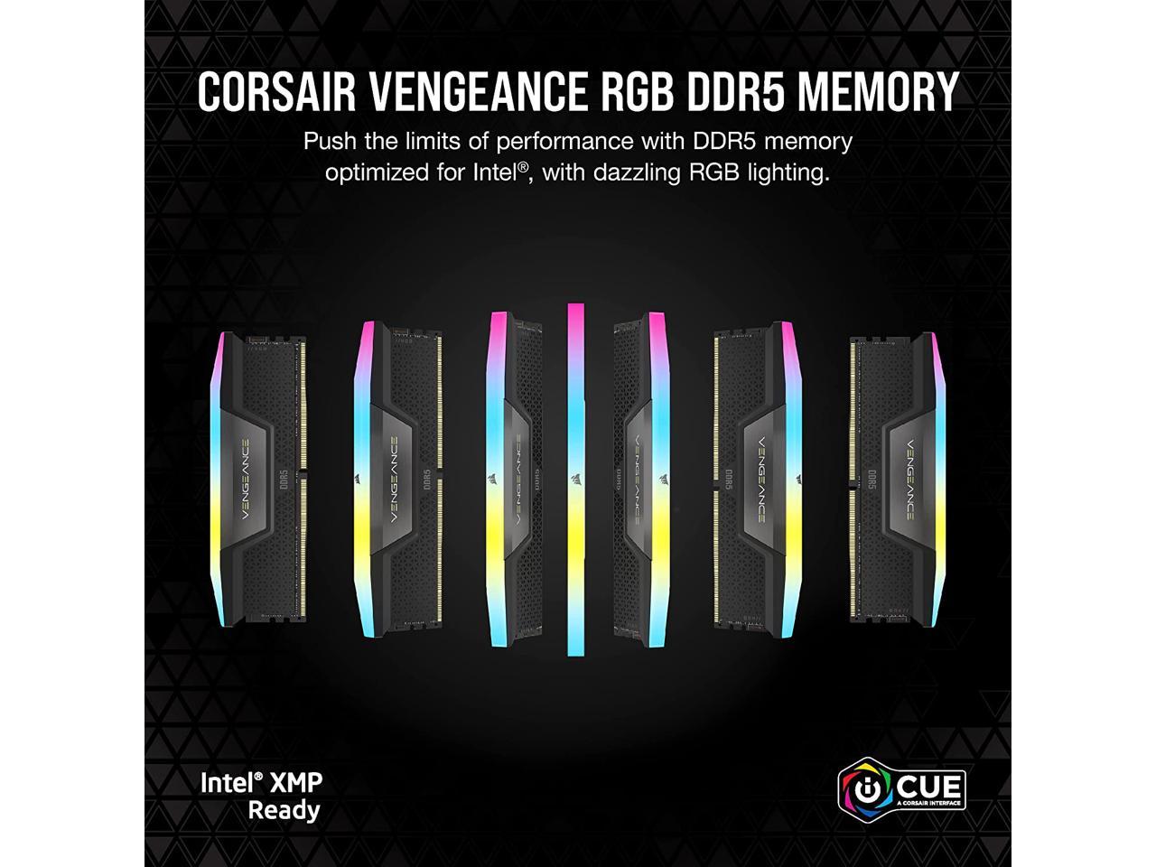 CORSAIR Vengeance RGB 32GB (2 x 16GB) 288-Pin PC RAM DDR5 6200 (PC5 49600) Desktop Memory Model CMH32GX5M2B6200C36