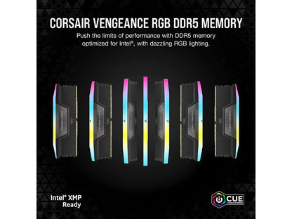 CORSAIR Vengeance RGB 32GB (2 x 16GB) 288-Pin PC RAM DDR5 6200 (PC5 49600) Desktop Memory Model CMH32GX5M2B6200C36