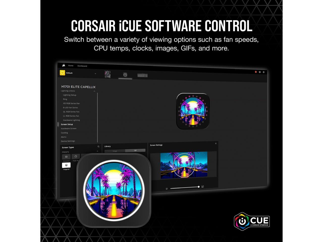 CORSAIR iCUE ELITE CPU Cooler LCD Display Upgrade Kit