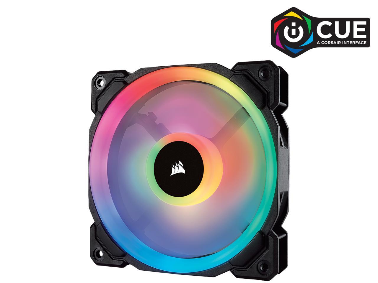 Corsair LL Series CO-9050071-WW LL120 RGB, 120mm Dual Light Loop RGB LED PWM Fan, Single Pack