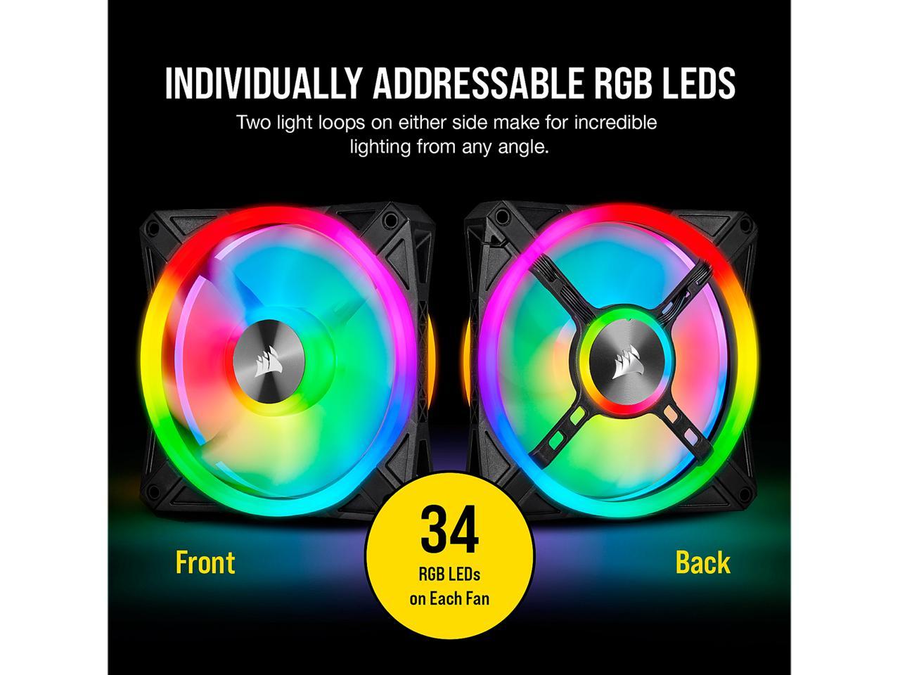 CORSAIR QL Series, iCUE QL120 RGB, 120mm RGB LED Fan, Single Pack, CO-9050097-WW