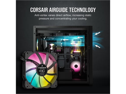 CORSAIR iCUE SP120 RGB ELITE Performance 120mm PWM Single Fan, CO-9050108-WW