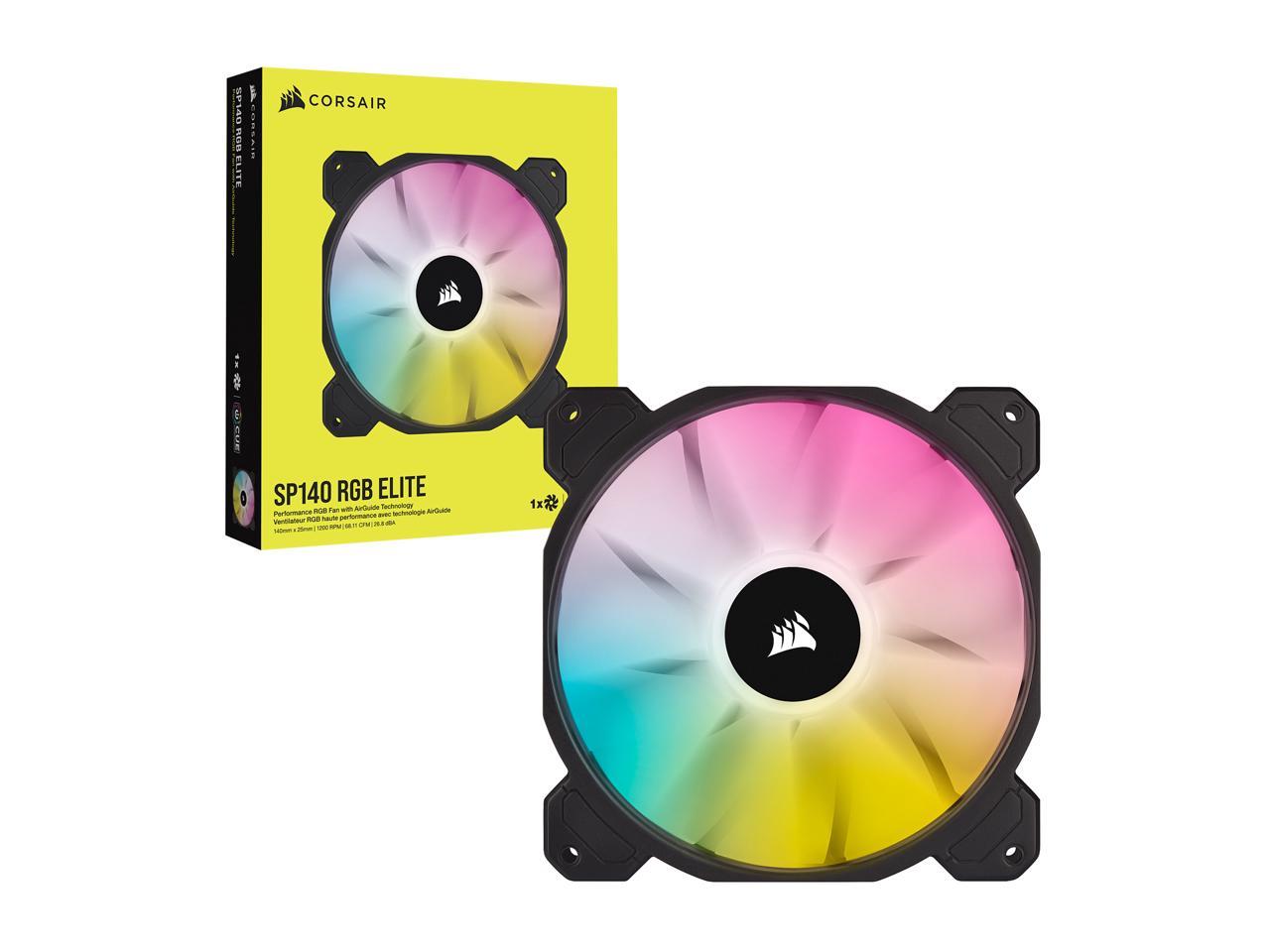 CORSAIR iCUE SP140 RGB ELITE Performance 140mm PWM Single Fan, CO-9050110-WW