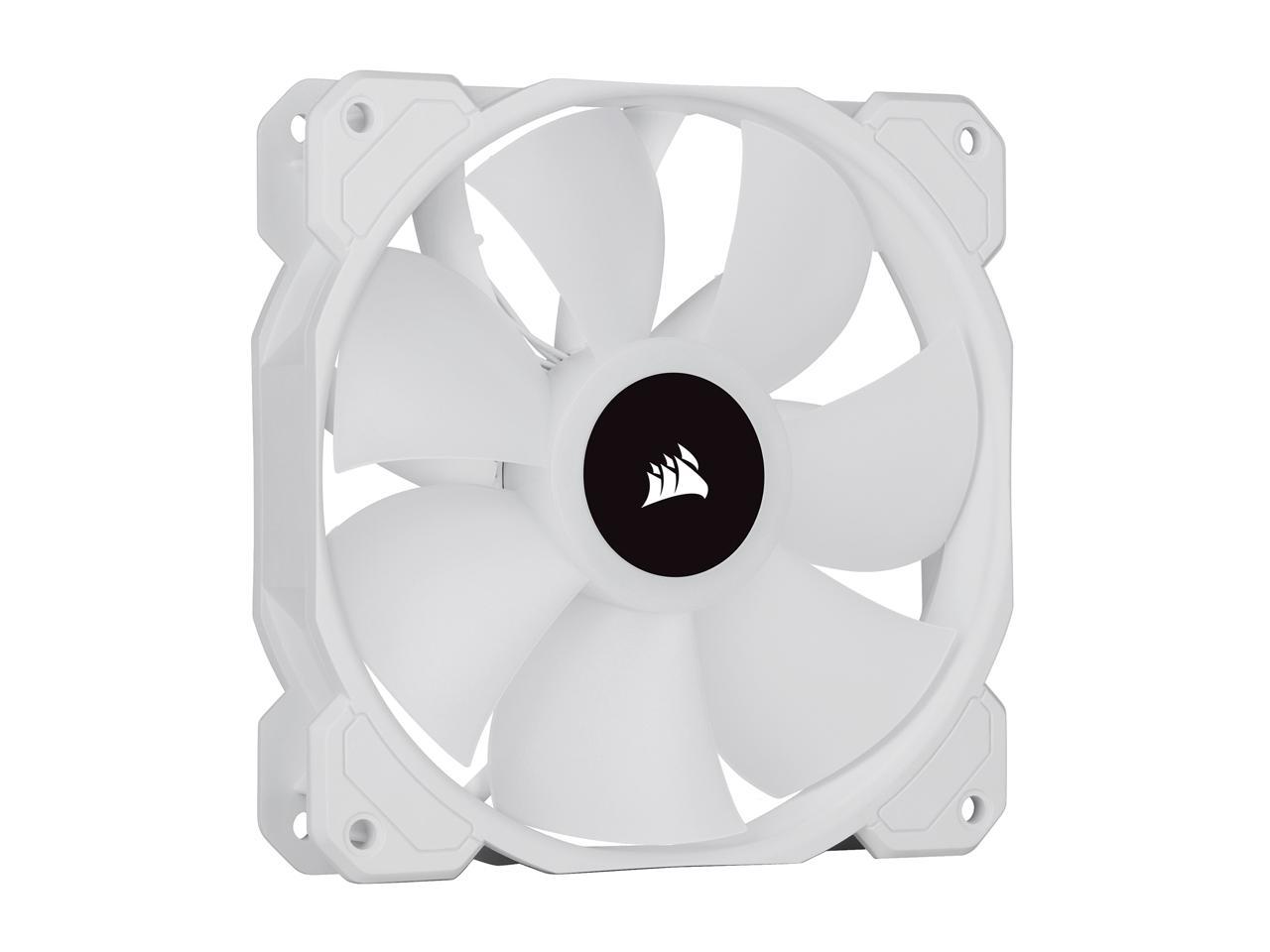 CORSAIR iCUE SP120 RGB ELITE Performance 120mm White PWM Triple Fan Kit with iCUE Lighting Node