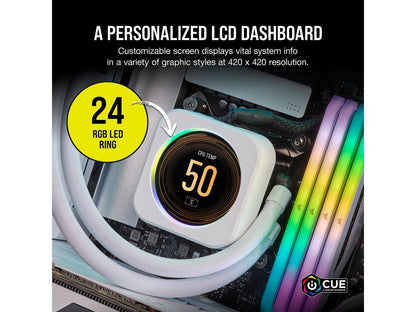 CORSAIR iCUE ELITE CPU Cooler LCD Display Upgrade Kit - White