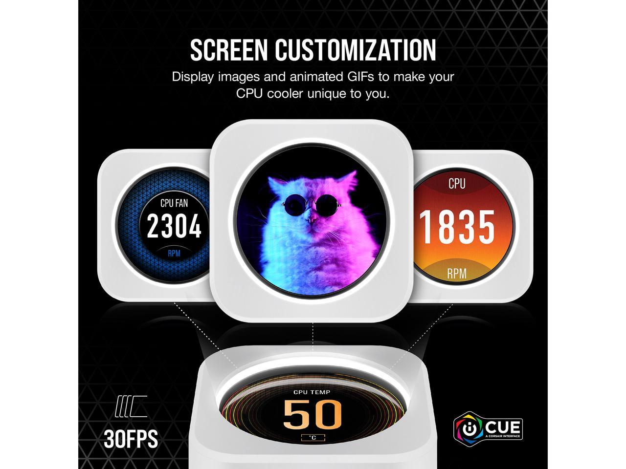 CORSAIR iCUE ELITE CPU Cooler LCD Display Upgrade Kit - White