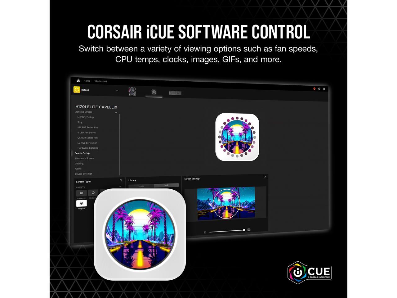 CORSAIR iCUE ELITE CPU Cooler LCD Display Upgrade Kit - White