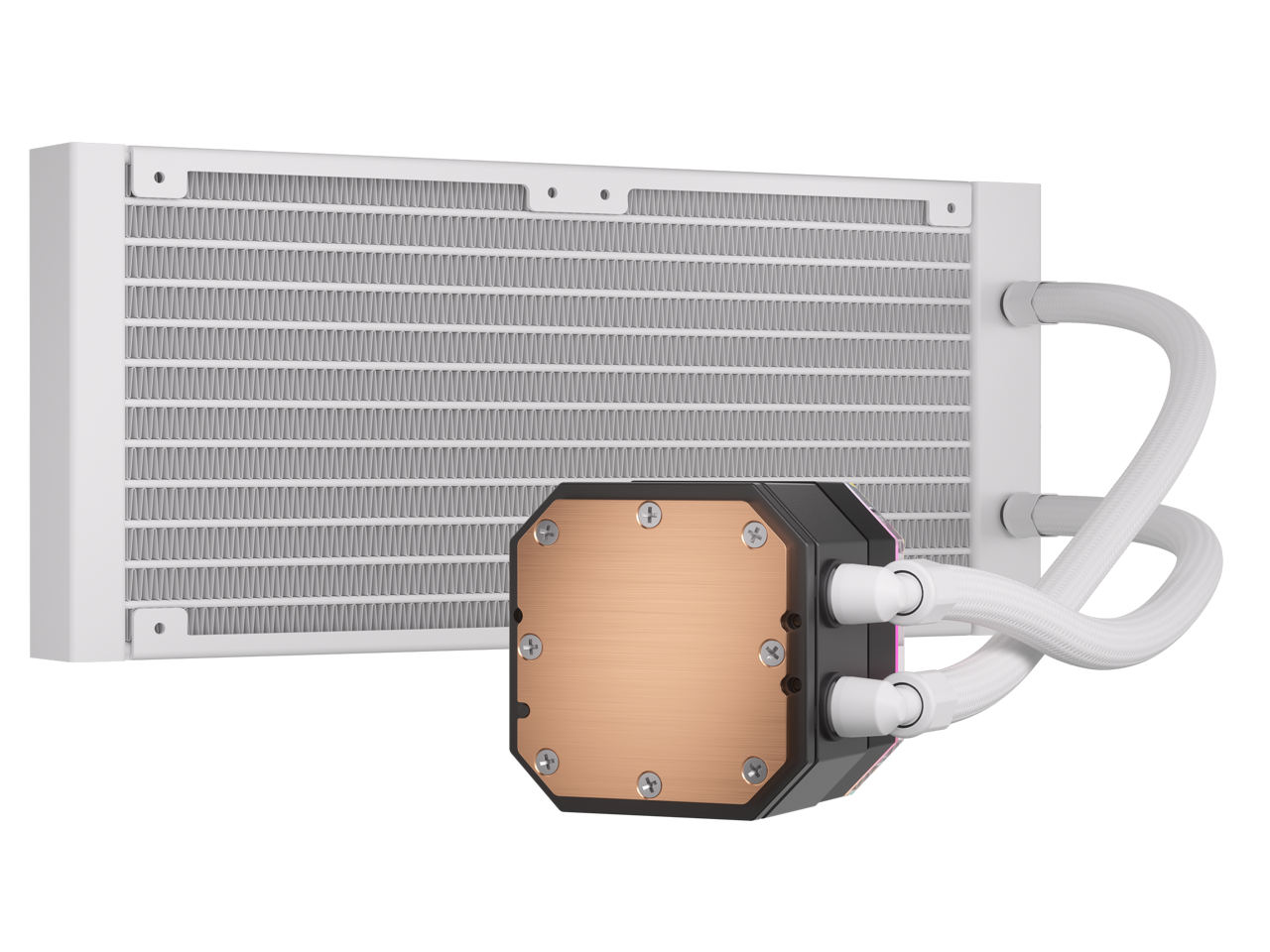 CORSAIR iCUE H100i ELITE CAPELLIX XT Liquid CPU Cooler - White - AF120 RGB ELITE Fans - 240mm Radiator - Intel® LGA 1700, 1200, 115X, 2066, AMD® AM5, AM4