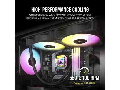 CORSAIR iCUE AF120 RGB ELITE 120mm PWM Triple Fan Kit - Eight RGB LEDs Per Fan - Included iCUE Lighting Node CORE Controller - AirGuide Technology