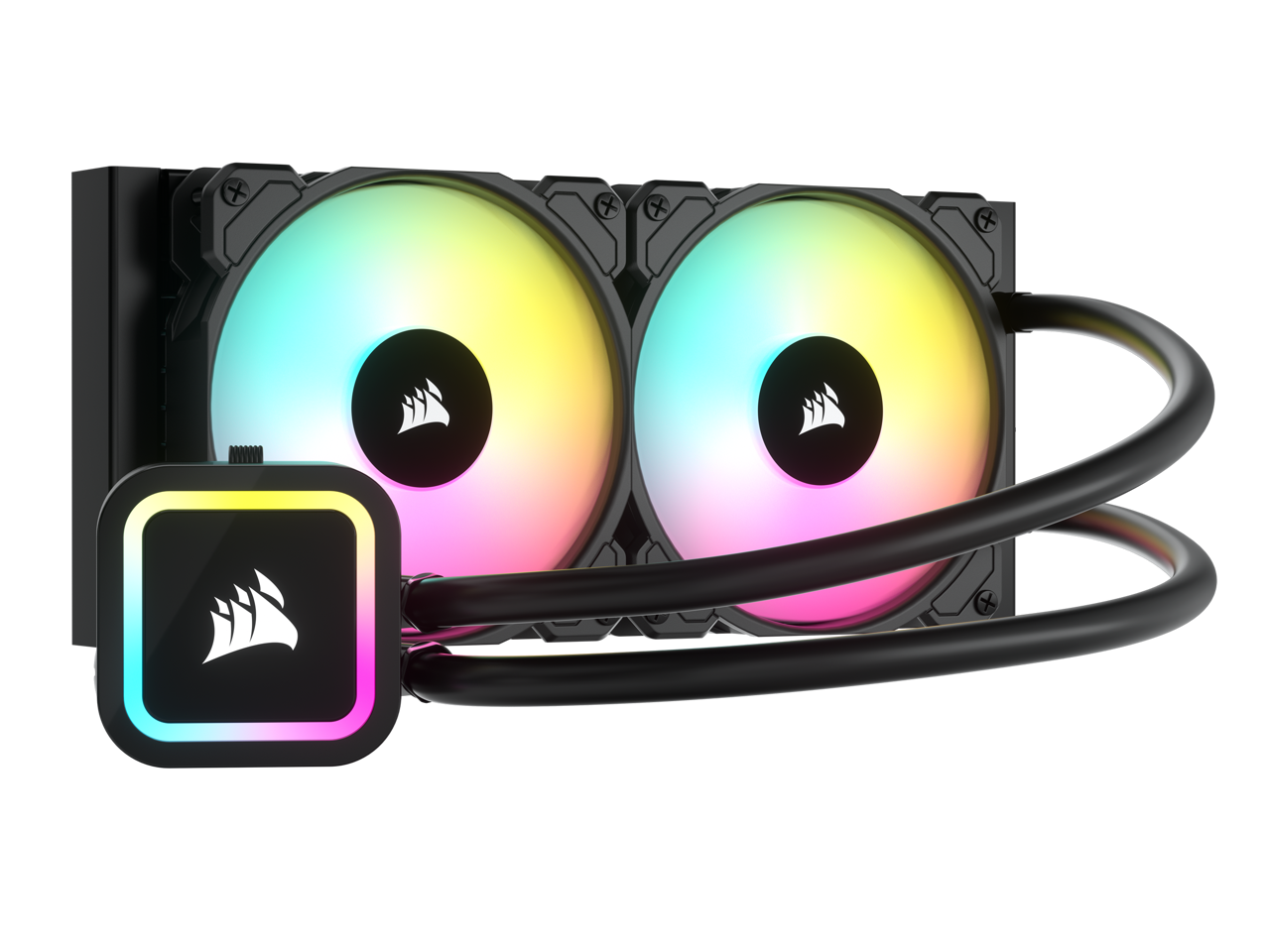 CORSAIR H100x RGB ELITE Liquid CPU Cooler - 32 Dynamic RGB LEDs - iCUE-Ready SP120 RGB ELITE Fans - Intel® LGA 1700, 1200, 115X, 2066, AMD® AM4 Sockets