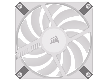 CORSAIR iCUE AF120 RGB SLIM 120mm PWM Fluid Dynamic Bearing Fan - White