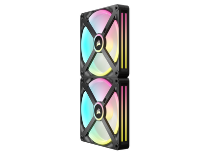 CORSAIR QX RGB Series, iCUE LINK QX140 RGB, 140mm Magnetic Dome RGB Fan, Starter Kit