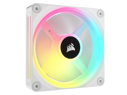 CORSAIR QX RGB Series, iCUE LINK QX120 RGB WHITE, 120mm Magnetic Dome RGB Fan, Expansion Kit