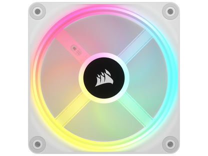 CORSAIR QX RGB Series, iCUE LINK QX120 RGB WHITE, 120mm Magnetic Dome RGB Fan, Expansion Kit