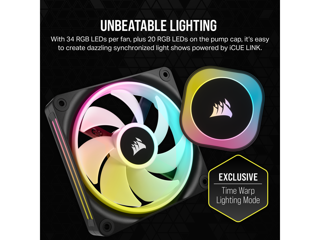 CORSAIR iCUE LINK H100i RGB Liquid CPU Cooler - QX120 RGB Fans - 240mm Radiator - Fits Intel® LGA 1700, AMD® AM5 - iCUE LINK System Hub Included