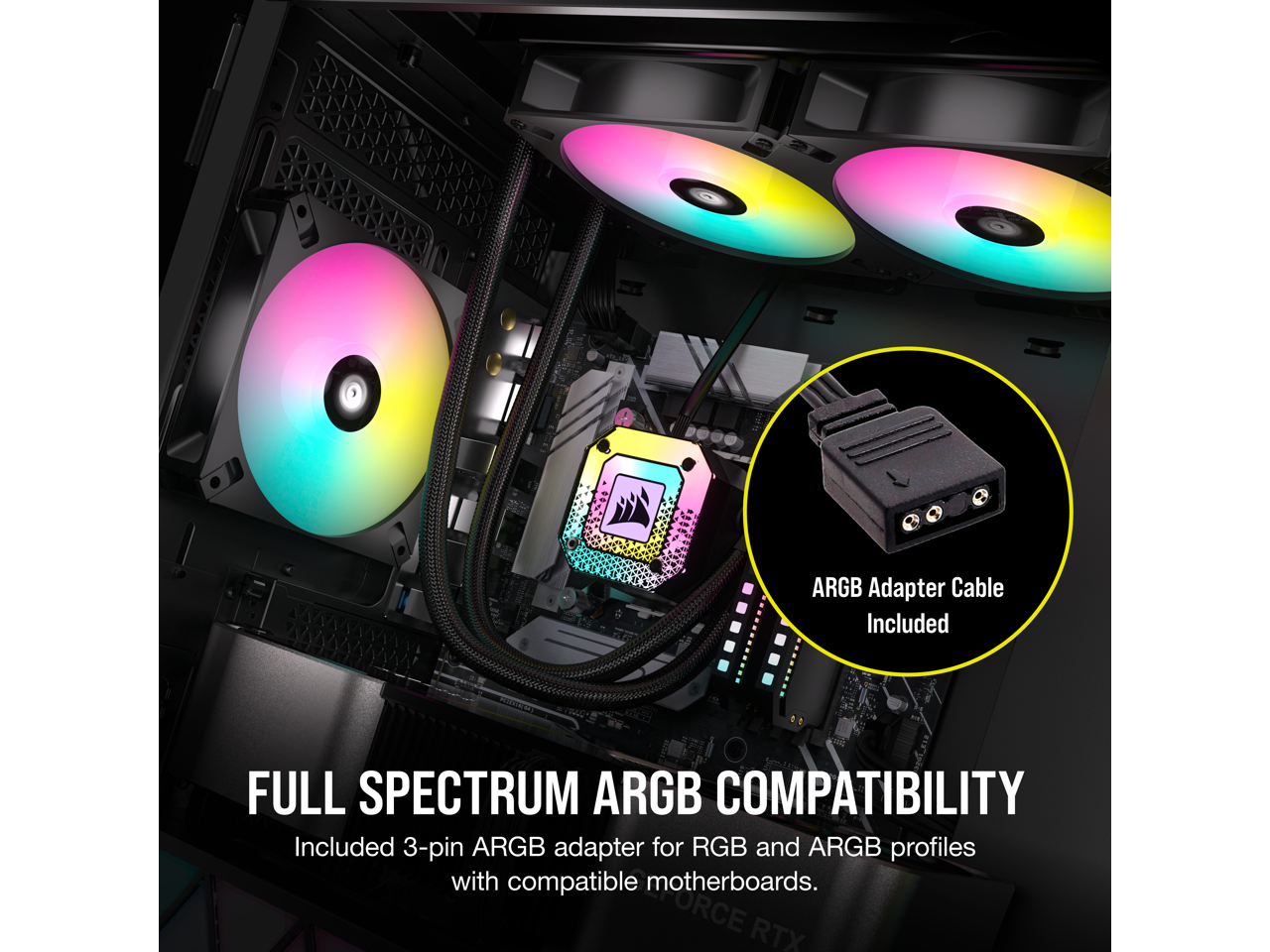 CORSAIR AR120 RGB 120mm ARGB-compatible Fan, Triple Pack