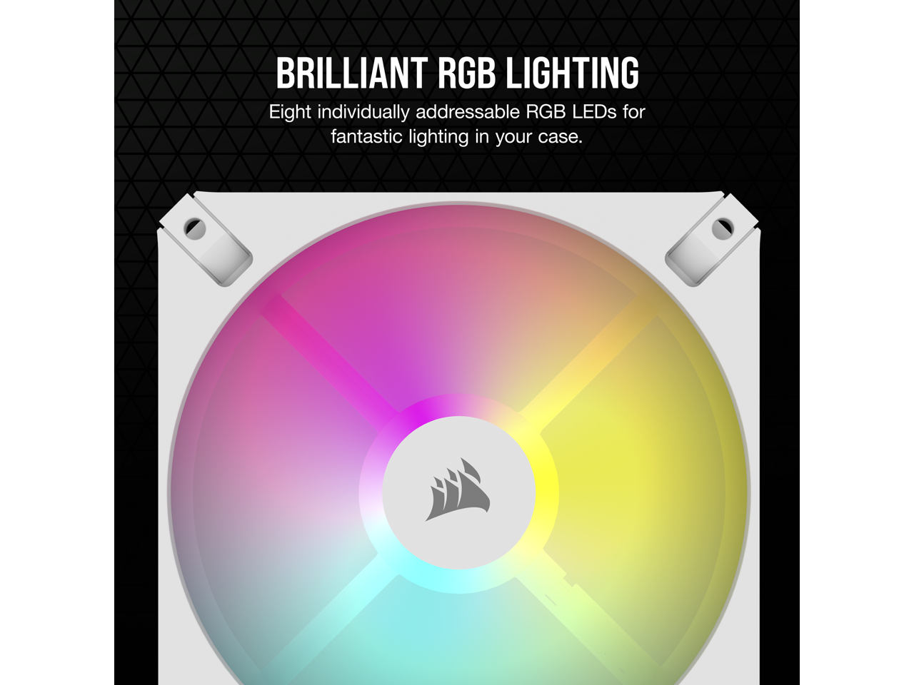 CORSAIR AR120 RGB White 120mm ARGB-compatible Fan, Triple Pack