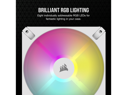 CORSAIR AR120 RGB White 120mm ARGB-compatible Fan, Triple Pack