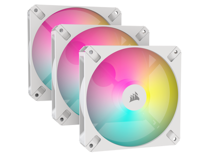 CORSAIR AR120 RGB White 120mm ARGB-compatible Fan, Triple Pack