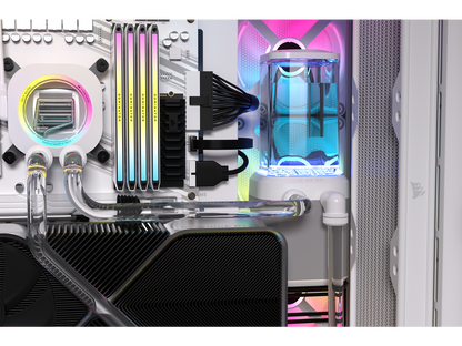 CORSAIR Hydro X Series iCUE LINK XH405i Custom Cooling Kit - Hardline Water Cooling Loop - XC7 ELITE CPU Water Block - XD5 ELITE D5 Pump Res - XR5 360mm Radiator - 3x QX120 RGB Fans