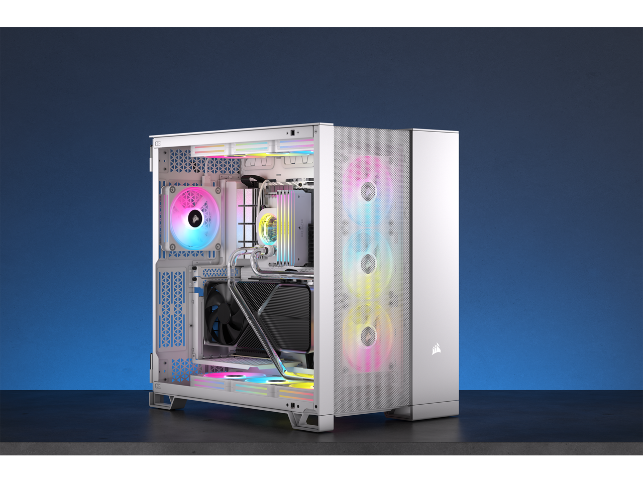 CORSAIR Hydro X Series iCUE LINK XH405i Custom Cooling Kit - Hardline Water Cooling Loop - XC7 ELITE CPU Water Block - XD5 ELITE D5 Pump Res - XR5 360mm Radiator - 3x QX120 RGB Fans