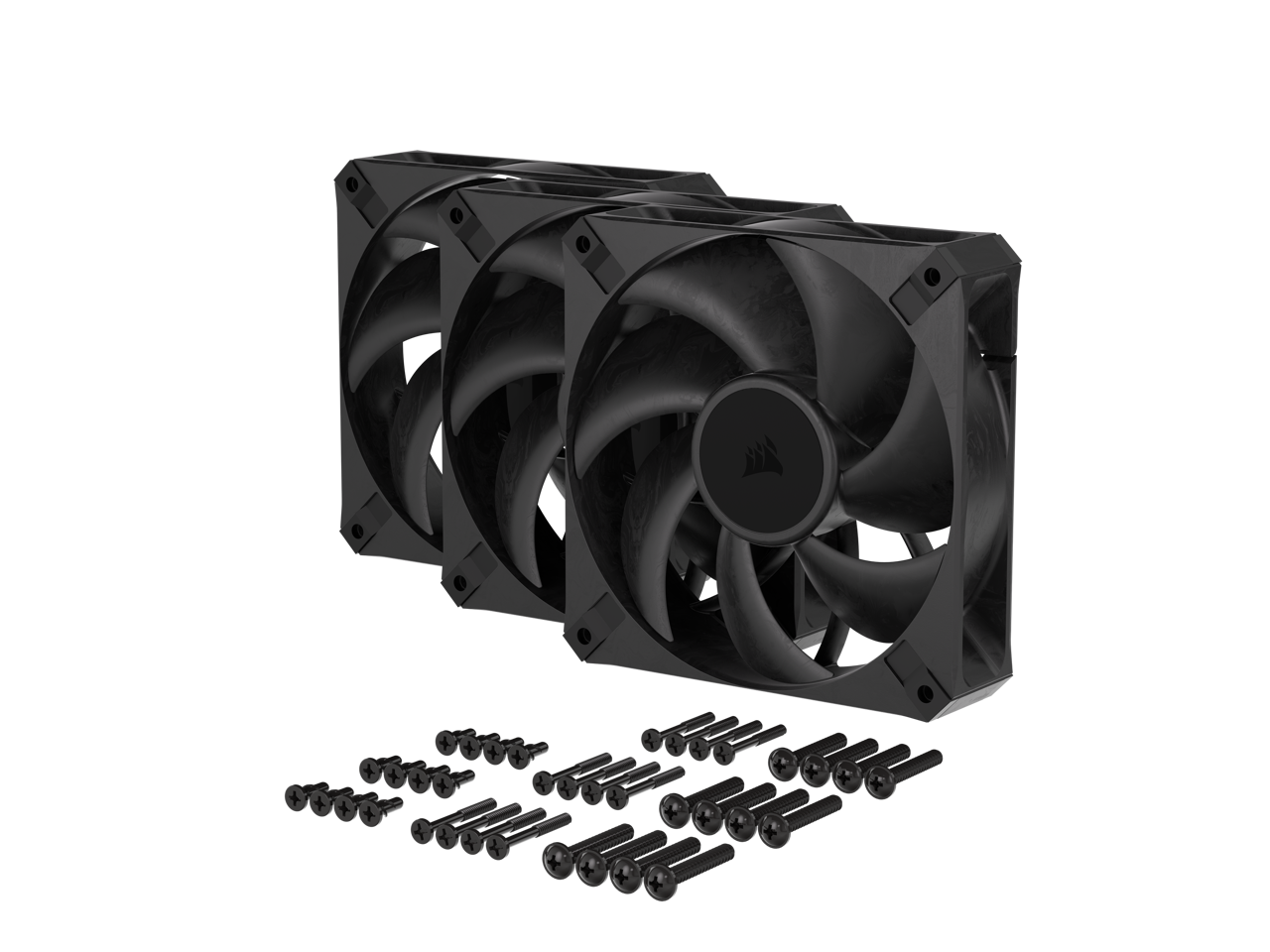 CORSAIR RS120 MAX 120mm PWM Thick Fans Triple Pack - 30mm Thickness - High Static Pressure - Up to 2,000 RPM - Liquid Crystal Polymer Construction