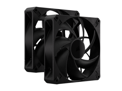 CORSAIR RS140 MAX 140mm PWM Thick Fans Dual Pack - 30mm Thickness - High Static Pressure - Up to 1,600 RPM - Liquid Crystal Polymer Construction