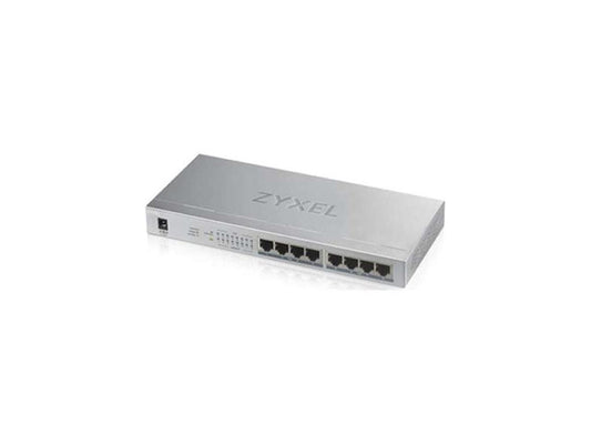 ZYXEL 8-Port GbE Unmanaged PoE Switch - 8 Ports - Manageable - 2 Layer Supported - Twisted Pair - -