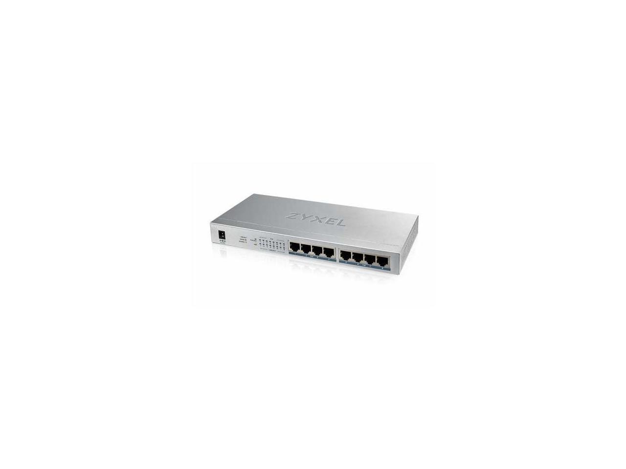 ZYXEL 8-Port GbE Unmanaged PoE Switch - 8 Ports - Manageable - 2 Layer Supported - Twisted Pair - -
