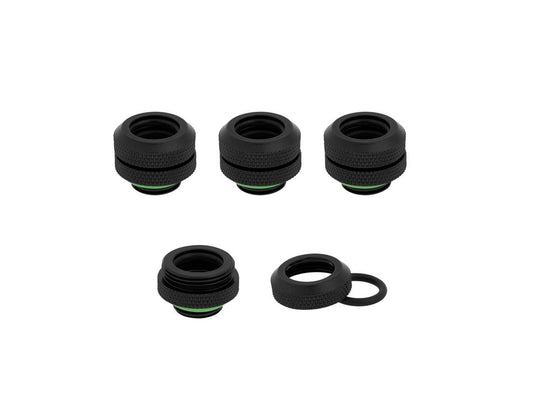 Corsair Hydro X Series XF Hardline Fitting, 12mm OD, Black, 4-pack