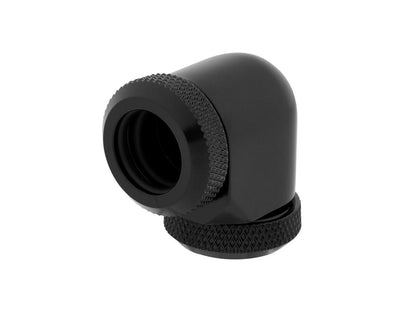 Corsair Hydro X Series XF Hardline 90 Degree Fittings, 12mm OD, Black, 2-pack