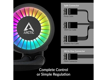 ARCTIC Liquid Freezer III 360 A-RGB - Water Cooling PC, All-in-One CPU AIO Water Cooler, efficient PWM-Controlled Pump, Fan: 200-1800 RPM, LGA1851 and LGA1700 Contact Frame
