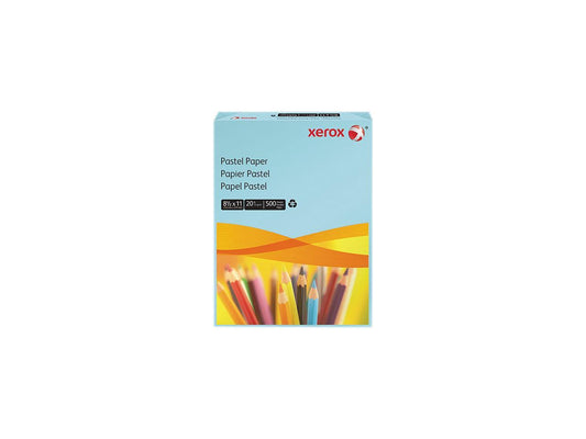Xerox 3R11050 Multipurpose Pastel Paper- 20lb- Letter- Blue- 500 Sheets/Ream