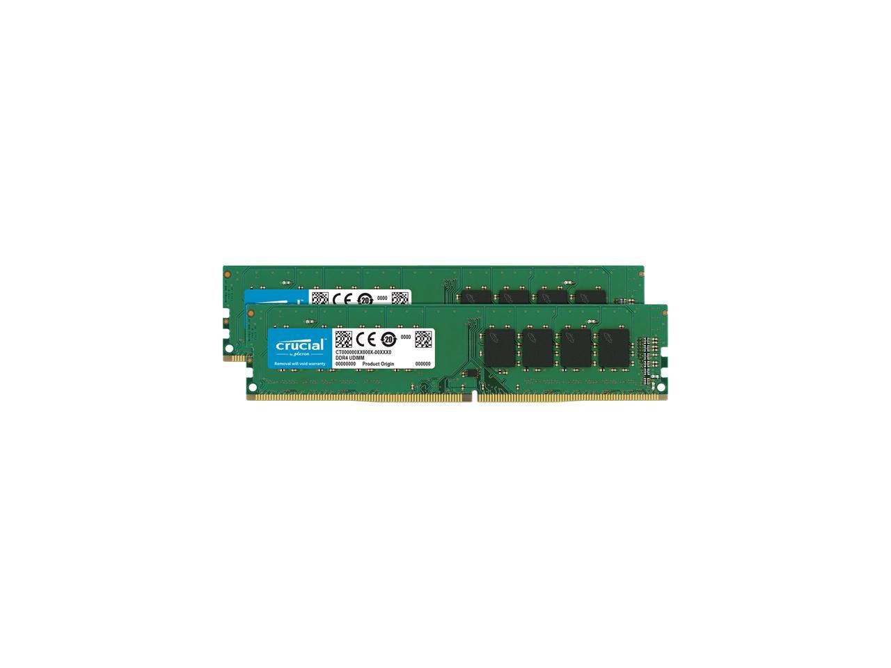 Crucial 32GB (2 x 16GB) 288-Pin DDR4 SDRAM DDR4 2400 (PC4 19200) Desktop Memory Model CT2K16G4DFD824A
