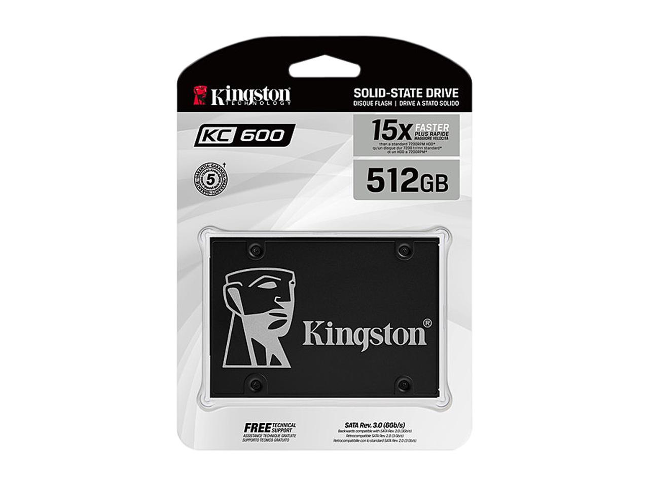 Kingston Kc600 512 Gb Solid State Drive - 2.5" Internal - Sata (Sata/600)