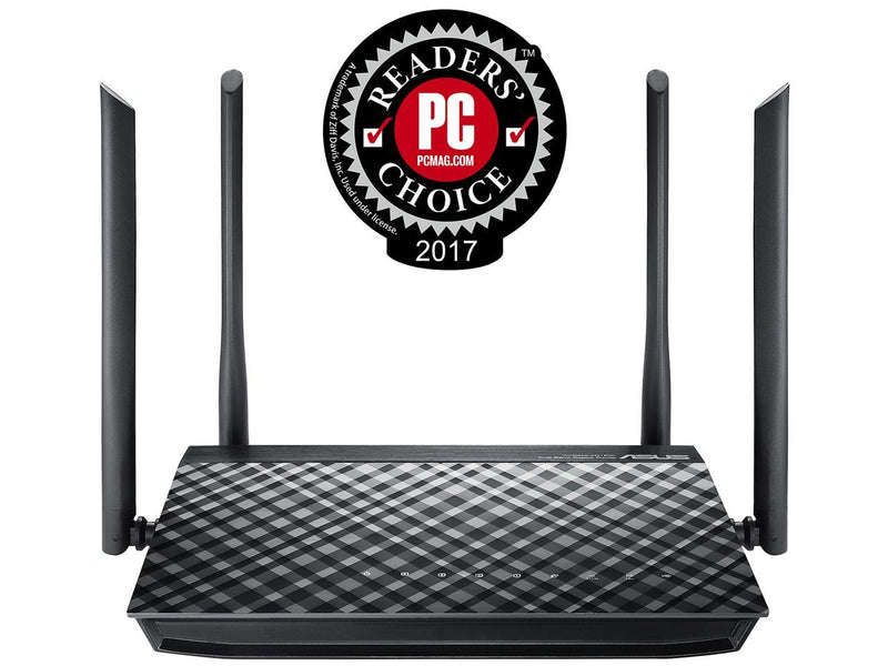 ASUS RT-AC1200G AC1200 Dual-Band Wi-Fi Router with four 5dBi antennas and Parental Controls