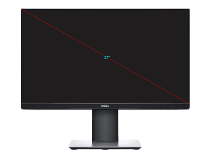 Dell P2719H 27" Full HD 1920 x 1080 60Hz 5ms DisplayPort HDMI VGA USB Hub Anti-Glare Flicker-Free UltraThin Bezel LED Backlit IPS Monitor