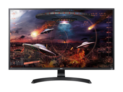 LG 32MU59-B Matte Black 32" Class UHD 4K AMD FreeSync Gaming Monitor, Anti-Glare, sRGB, 300 cd/m2, 2 x HDMI, DisplayPort, Tilt, Height Adjustable, VESA Compatible