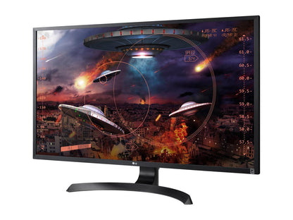 LG 32MU59-B Matte Black 32" Class UHD 4K AMD FreeSync Gaming Monitor, Anti-Glare, sRGB, 300 cd/m2, 2 x HDMI, DisplayPort, Tilt, Height Adjustable, VESA Compatible