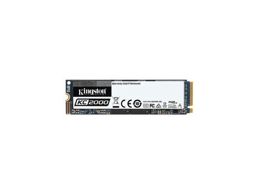 Kingston KC2000 M.2 2280 500GB NVMe PCIe Gen 3.0 x4 96-layer 3D TLC Internal Solid State Drive (SSD) SKC2000M8/500G