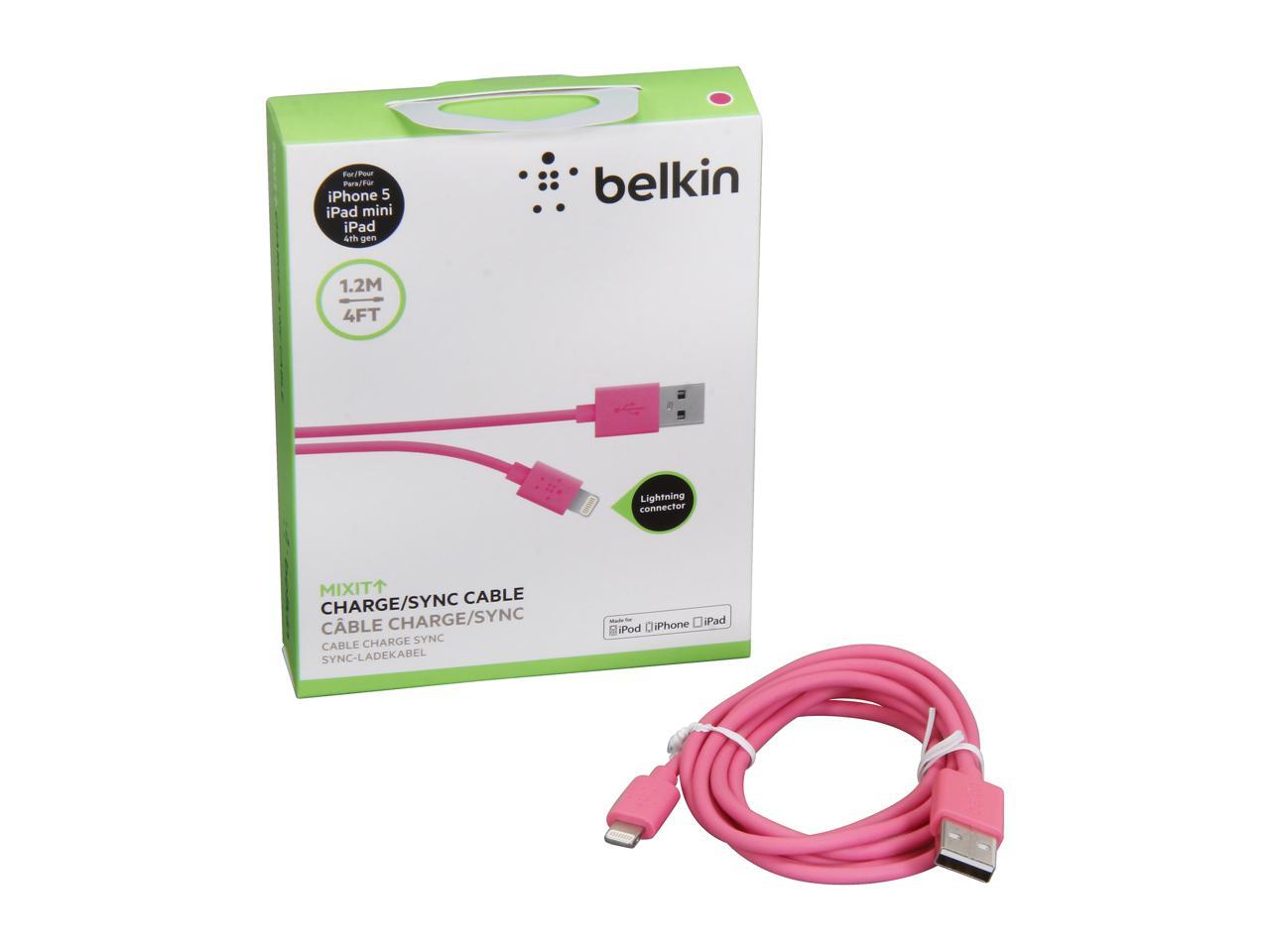 MIXIT Lightning to USB Charge Sync Cable - Pink