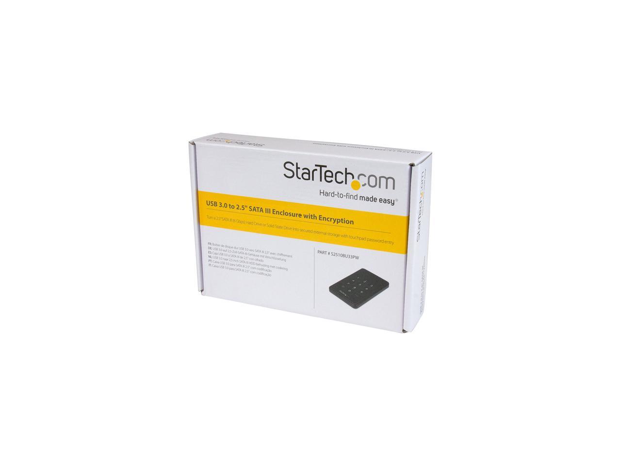 StarTech.COM S2510BU33PW USB 3 Encrypted HDD Enclosure